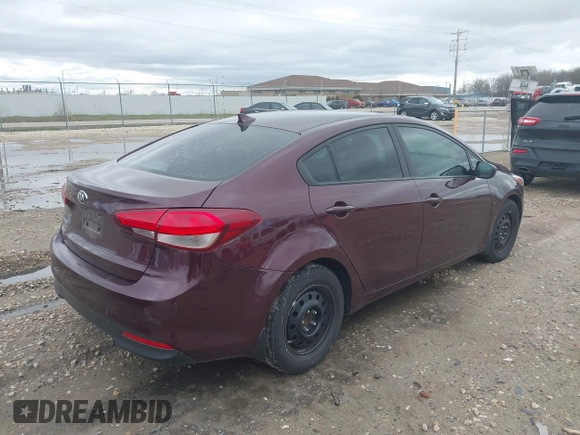 2017 Kia Forte LX with VIN 3KPFK4A75HE061483, listed as a IAAI auction lot 42148250 with 161,229 mi miles. Bid and sale history available at carsss.com. Image 4.