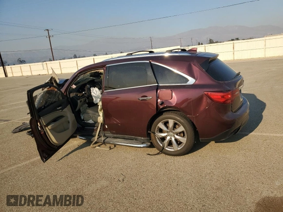 2014 Acura MDX Advance z VIN 5FRYD3H87EB019980, wystawiony jako Copart lot #78949984 z przebiegiem Nie podano mil oraz Szkoda całkowita • Salvage title. Historia ofert i sprzedaży dostępna na DreamBid. Obrazek 2.