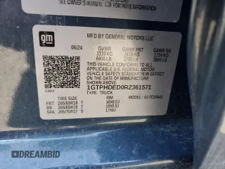 2024 GMC Sierra 1500 SLT с VIN 1GTPHDED0RZ361571, выставлен на аукционе Copart как лот 50083285 с пробегом 26 897 миль миль и Чистый • Clean title. История ставок и продаж доступна на DreamBid. Изображение 13.