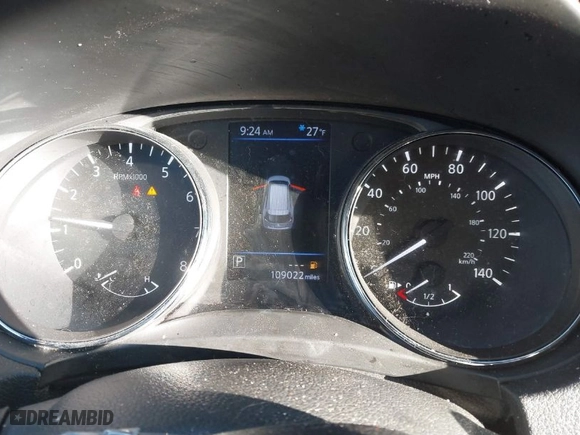 2019 Nissan Rogue S with VIN 5N1AT2MV1KC756852, listed as a IAAI auction lot 41352869 with 109,022 mi miles. Bid and sale history available at carsss.com. Image 7.