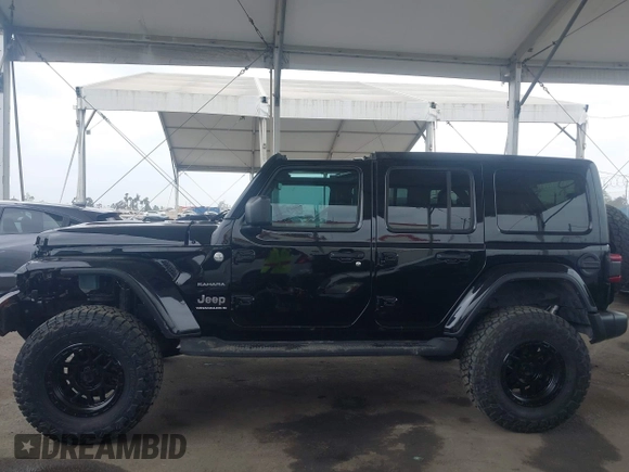 2024 Jeep Wrangler Sahara with VIN 1C4PJXEN0RW107875, listed as a IAAI auction lot 42115423 with 10,625 mi miles and . Bid and sale history available at carsss.com. Image 14.