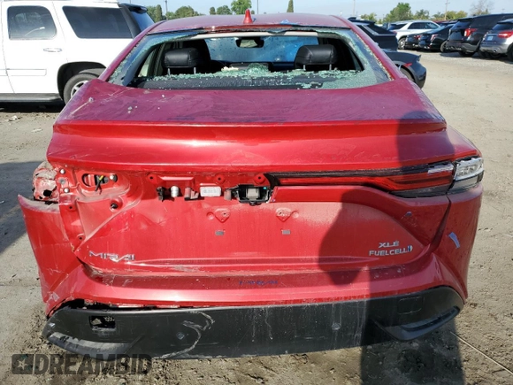 2021 Toyota Mirai XLE with VIN JTDAAAAA2MA003464, listed as a Copart auction lot 72655634 with 23,289 mi miles and Salvage title. Bid and sale history available at DreamBid. Image 6.