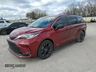 2021 Toyota Sienna XSE with VIN 5TDDRKEC6MS030354, listed as a Copart auction lot 49727165 with 106,988 mi miles and Salvage Title. Bid and sale history available at DreamBid. Image 1.