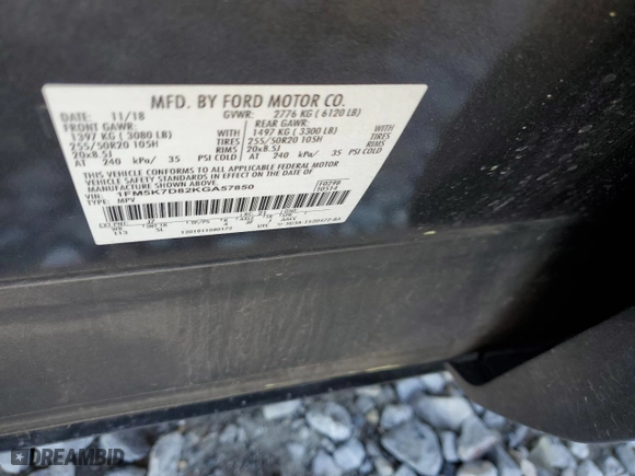 2019 Ford Explorer XLT with VIN 1FM5K7D82KGA57850, listed as a Copart auction lot 49382905 with 81,754 mi miles and Salvage Title. Bid and sale history available at carsss.com. Image 14.