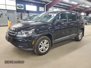 2014 Volkswagen Tiguan S z VIN WVGBV3AX8EW561375, wystawiony jako Copart lot #57794575 z przebiegiem 108 771 mil mil oraz Czysty tytuł • Clean title. Historia ofert i sprzedaży dostępna na DreamBid. Obrazek 1.