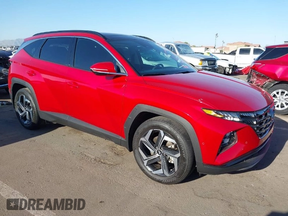 2023 Hyundai Tucson Limited with VIN 5NMJE3AE7PH255868, listed as a IAAI auction lot 41988962 with 14,025 mi miles. Bid and sale history available at carsss.com. Image 1.