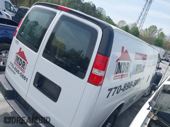 2021 Chevrolet Express Cargo with VIN 1GCWGBFP9M1258233, listed as a IAAI auction lot 41921251 with 96,729 mi miles and . Bid and sale history available at DreamBid. Image 4.
