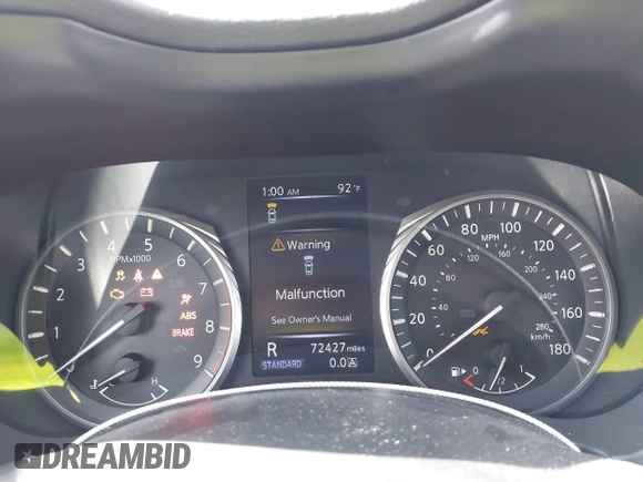 2020 Infiniti Q50 Sport z VIN JN1EV7AP4LM206692, wystawiony jako IAAI lot #40762113 z przebiegiem 72 427 mil mil oraz . Historia ofert i sprzedaży dostępna na DreamBid. Obrazek 7.