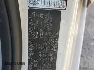 2008 Kia Spectra EX z VIN KNAFE121685506287, wystawiony jako Copart lot #58065295 z przebiegiem 181 686 mil mil oraz Szkoda całkowita • Salvage title. Historia ofert i sprzedaży dostępna na DreamBid. Obrazek 12.