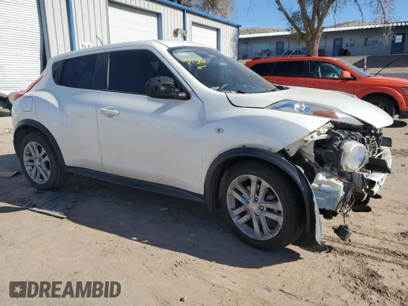 2014 Nissan Juke S with VIN JN8AF5MR2ET451353, listed as a Copart auction lot 80444344 with 138,710 mi miles and Salvage Title. Bid and sale history available at DreamBid. Image 4.