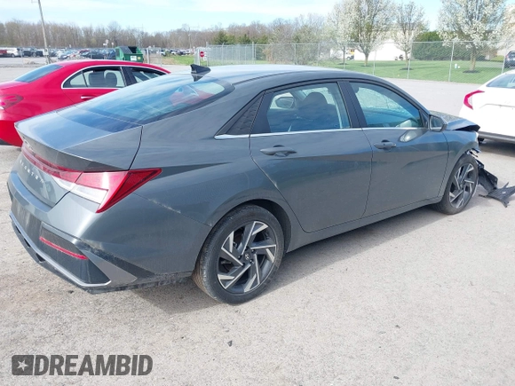 2024 Hyundai Elantra SEL with VIN KMHLS4DG8RU841099, listed as a IAAI auction lot 42120195 with 9,899 mi miles and . Bid and sale history available at DreamBid. Image 4.
