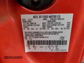 2016 Ford F-250 XLT with VIN 1FT7X2B67GEB87015, listed as a Copart auction lot 47851885 with 103,269 mi miles and Salvage title. Bid and sale history available at DreamBid. Image 12.