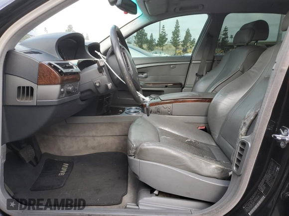 2003 BMW 7 Series 745Li with VIN WBAGN63403DR10940, listed as a Copart auction lot 54620465 with 184,535 mi miles and Salvage Title. Bid and sale history available at carsss.com. Image 7.