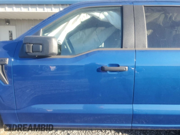 2023 Ford F-150 XL with VIN 1FTEW1EP4PKE26482, listed as a Copart auction lot 74898634 with 0 mi miles and Salvage Title. Bid and sale history available at carsss.com. Image 7.