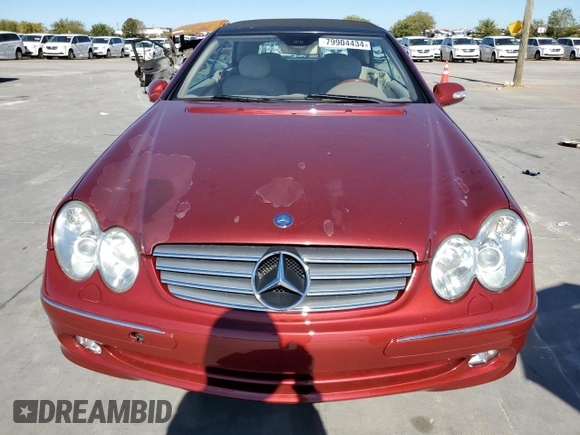 2005 Mercedes-Benz CLK 320 with VIN WDBTK65G45T043762, listed as a Copart auction lot 79904434 with 88,127 mi miles and Salvage Title. Bid and sale history available at DreamBid. Image 5.