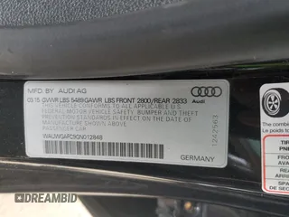2016 Audi A7 3.0 Premium Plus with VIN WAUWGAFC9GN012848, listed as a Copart auction lot 37325264 with 90,744 mi miles. Bid and sale history available at carsss.com. Image 12.