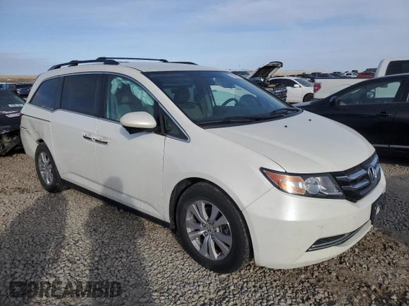 2016 Honda Odyssey SE with VIN 5FNRL5H39GB070652, listed as a Copart auction lot 46358775 with 135,921 mi miles and Salvage Title. Bid and sale history available at DreamBid. Image 4.