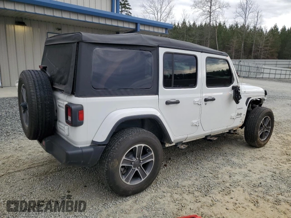 2023 Jeep Wrangler Sahara with VIN 1C4HJXEN1PW598815, listed as a Copart auction lot 42964275 with 29,458 mi miles and Salvage Title. Bid and sale history available at carsss.com. Image 3.