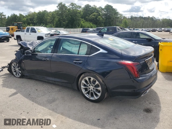 2020 Cadillac CT5 Premium Luxury with VIN 1G6DN5RK2L0116960, listed as a Copart auction lot 60214775 with Not provided miles and Salvage title. Bid and sale history available at DreamBid. Image 2.