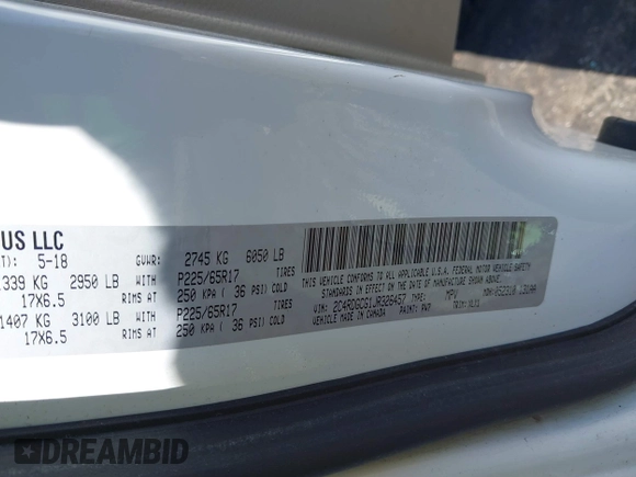 2018 Dodge Grand Caravan SXT with VIN 2C4RDGCG1JR326457, listed as a IAAI auction lot 42047301 with 84,518 mi miles and . Bid and sale history available at DreamBid. Image 9.