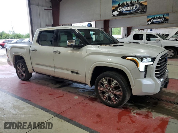 2023 Toyota Tundra Capstone Hybrid with VIN 5TFVC5DB9PX030251, listed as a Copart auction lot 55017275 with 24,192 mi miles and Salvage title. Bid and sale history available at DreamBid. Image 4.