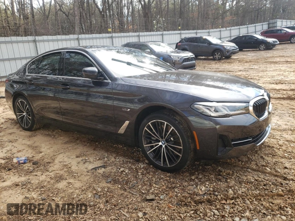 2023 BMW 5 Series 530e with VIN WBA13AG05PCM94563, listed as a Copart auction lot 87515145 with Not provided miles and Salvage title. Bid and sale history available at DreamBid. Image 4.