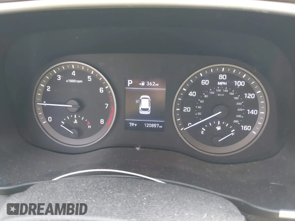 2019 Hyundai Tucson SE with VIN KM8J2CA4XKU852946, listed as a IAAI auction lot 41784214 with 120,857 mi miles. Bid and sale history available at carsss.com. Image 7.