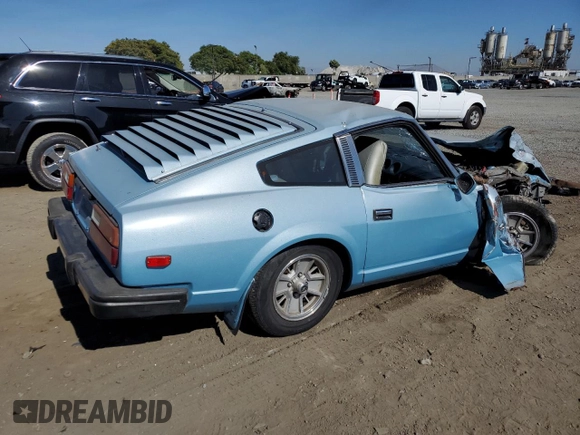 1979 Datsun 280ZX z VIN HS130123182, wystawiony jako Copart lot #61076424 z przebiegiem 48 711 mil mil oraz Szkody całkowita. Historia ofert i sprzedaży dostępna na DreamBid. Obrazek 3.
