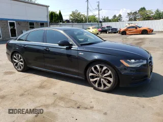 2012 Audi A6 Prestige with VIN WAUHGAFC9CN161330, listed as a Copart auction lot 63708745 with 163,299 mi miles and Salvage title. Bid and sale history available at DreamBid. Image 4.