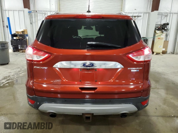 2014 Ford Escape Titanium with VIN 1FMCU9J94EUC25357, listed as a Copart auction lot 47595705 with 124,626 mi miles and Salvage Title. Bid and sale history available at DreamBid. Image 6.
