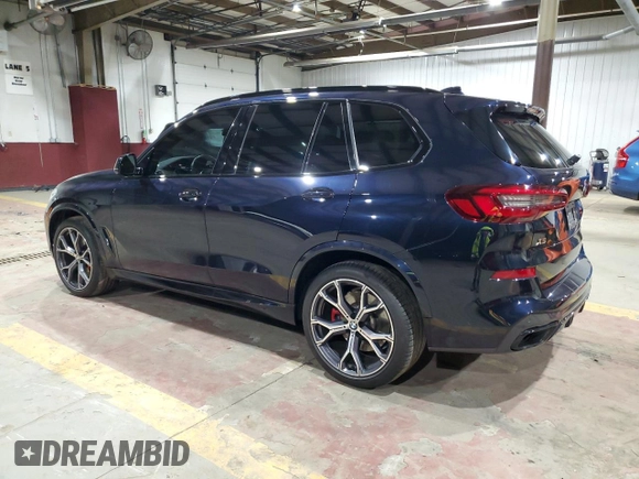 2022 BMW X5 M50i with VIN 5UXJU4C01N9L13393, listed as a Copart auction lot 86574334 with 36,618 mi miles and Salvage Title. Bid and sale history available at carsss.com. Image 2.