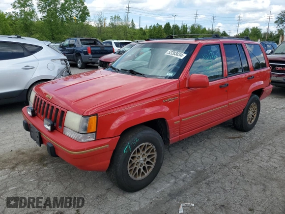 1995 Jeep Grand Cherokee Limited with VIN 1J4GZ78S7SC678078, listed as a Copart auction lot 52203834 with 269,423 mi miles and Salvage title. Bid and sale history available at DreamBid. Image 1.