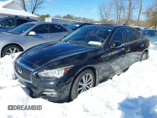 2016 Infiniti Q50 2.0t Premium with VIN JN1CV7AR0GM253412, listed as a IAAI auction lot 41223814 with 45,185 mi miles. Bid and sale history available at carsss.com. Image 16.