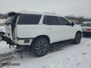 2021 Cadillac Escalade Premium Luxury with VIN 1GYS4BKL4MR414197, listed as a Copart auction lot 88093605 with 63,196 mi miles and Salvage Title. Bid and sale history available at carsss.com. Image 3.