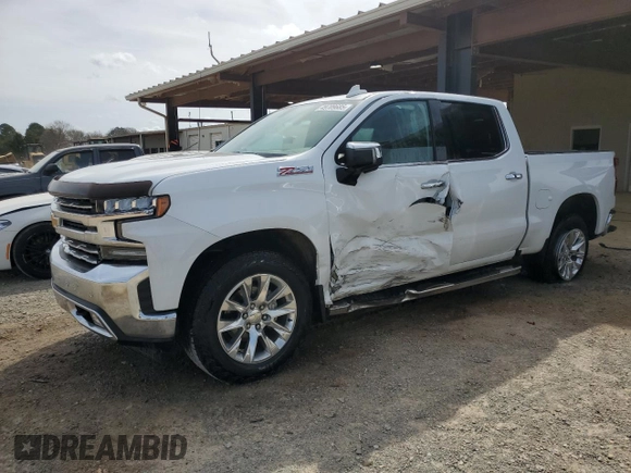 2020 Chevrolet Silverado 1500 LTZ with VIN 1GCUYGED3LZ235409, listed as a Copart auction lot 49709685 with 108,928 mi miles and Salvage Title. Bid and sale history available at DreamBid. Image 1.