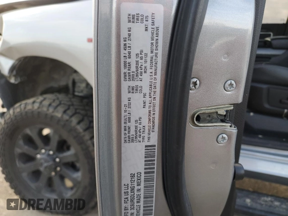 2022 Ram 2500 Big Horn with VIN 3C6UR5DLXNG112162, listed as a Copart auction lot 82918884 with 73,086 mi miles and Salvage Title. Bid and sale history available at carsss.com. Image 13.