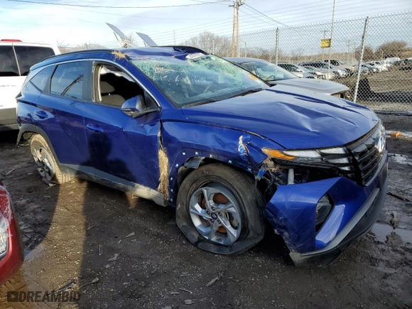 2023 Hyundai Tucson SEL with VIN 5NMJBCAEXPH217608, listed as a Copart auction lot 43210135 with 50,112 mi miles and Non Repairable. Bid and sale history available at carsss.com. Image 4.