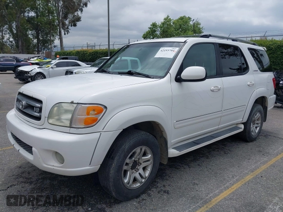 2003 Toyota Sequoia Limited with VIN 5TDBT48A83S179698, listed as a IAAI auction lot 42193701 with 361,792 mi miles and . Bid and sale history available at DreamBid. Image 19.