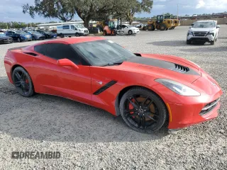 2015 Chevrolet Corvette Z51 1LT with VIN 1G1YH2D73F5100421, listed as a Copart auction lot 80197904 with 0 mi miles and Salvage Title. Bid and sale history available at carsss.com. Image 4.