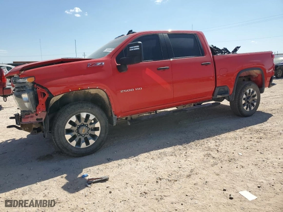 2024 Chevrolet Silverado 2500HD Custom with VIN 2GC4YME76R1144693, listed as a Copart auction lot 71013384 with 25,120 mi miles and Salvage Title. Bid and sale history available at carsss.com. Image 1.