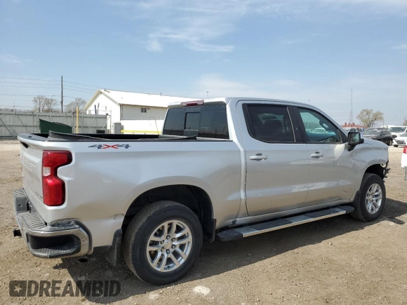 2019 Chevrolet Silverado 1500 LT with VIN 3GCUYDED8KG132015, listed as a Copart auction lot 52168835 with 54,386 mi miles and Salvage Title. Bid and sale history available at carsss.com. Image 3.