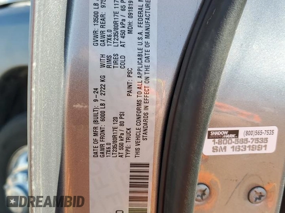 2024 Ram 3500 Laramie with VIN 3C63RRJL5RG371798, listed as a Copart auction lot 48083485 with 69,285 mi miles and Salvage Title. Bid and sale history available at carsss.com. Image 13.