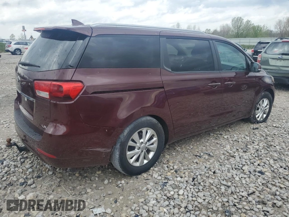 2016 Kia Sedona LX with VIN KNDMB5C12G6163849, listed as a Copart auction lot 55332635 with 94,680 mi miles and Clean Title. Bid and sale history available at carsss.com. Image 3.
