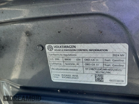 2024 Volkswagen Tiguan SE z VIN 3VV3B7AX7RM106937, wystawiony jako IAAI lot #42845192 z przebiegiem 32 134 mil mil oraz . Historia ofert i sprzedaży dostępna na DreamBid. Obrazek 23.