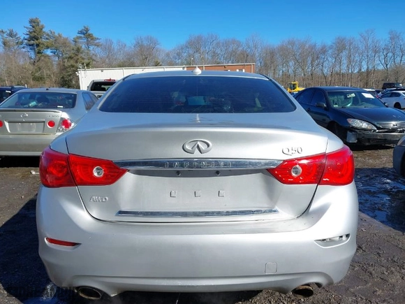 2017 Infiniti Q50 3.0t Premium with VIN JN1EV7AP3HM734280, listed as a IAAI auction lot 41607757 with 50,435 mi miles. Bid and sale history available at carsss.com. Image 16.
