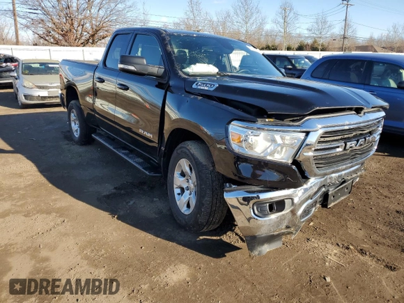2021 Ram 1500 Big Horn with VIN 1C6RRFBG1MN804298, listed as a Copart auction lot 48227505 with 24,672 mi miles and Salvage Title. Bid and sale history available at carsss.com. Image 4.