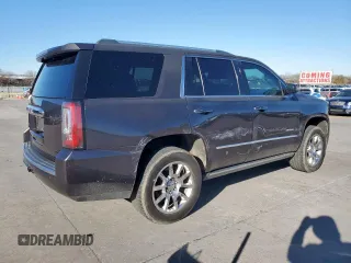2015 GMC Yukon Denali with VIN 1GKS1CKJ7FR132677, listed as a Copart auction lot 47820925 with 144,821 mi miles and Salvage Title. Bid and sale history available at carsss.com. Image 3.
