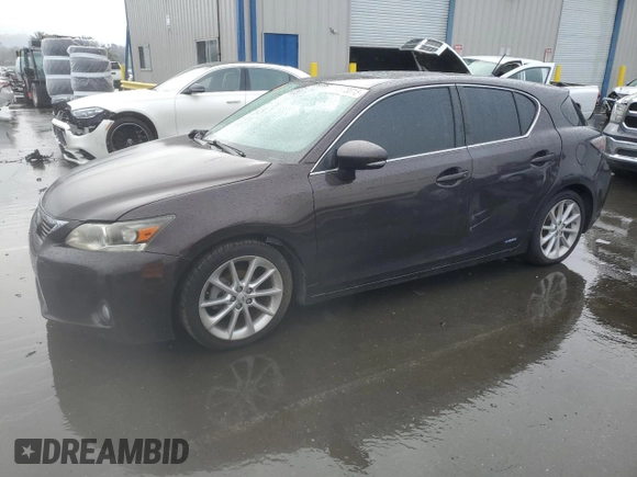2012 Lexus CT 200h with VIN JTHKD5BH5C2058870, listed as a Copart auction lot 44373015 with 161,157 mi miles and Salvage Title. Bid and sale history available at carsss.com. Image 1.