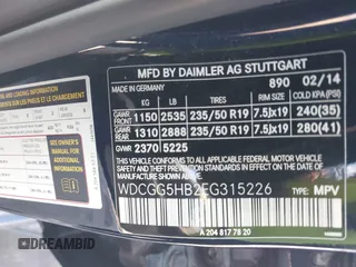 2014 Mercedes-Benz GLK 350 z VIN WDCGG5HB2EG315226, wystawiony jako IAAI lot #41141331 z przebiegiem 104 381 mil mil oraz . Historia ofert i sprzedaży dostępna na DreamBid. Obrazek 9.