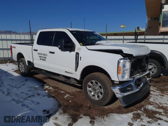 2023 Ford F-250 XL with VIN 1FT7W2BT4PEC35269, listed as a Copart auction lot 42623665 with 115,402 mi miles and Salvage Title. Bid and sale history available at DreamBid. Image 4.